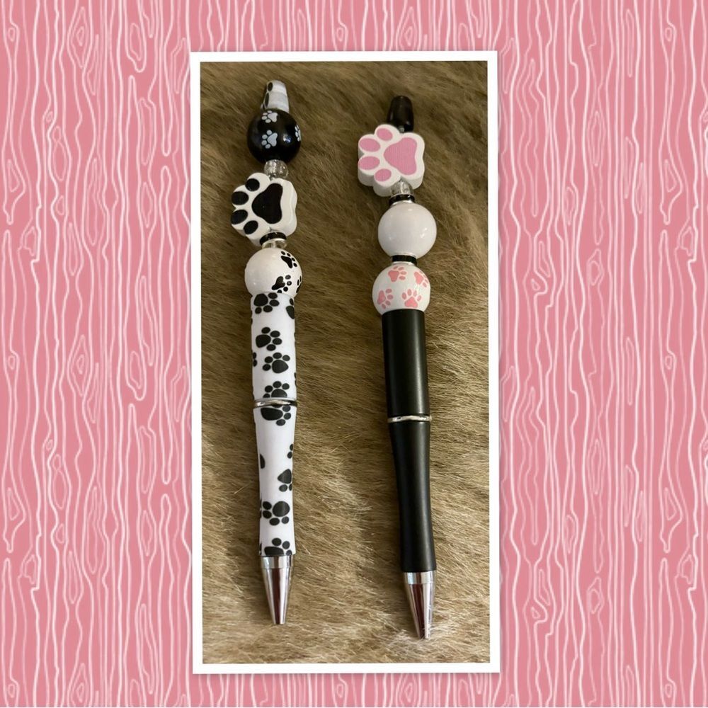 Paw Print Embellished Pens (2)